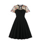 Women's Polka Dot Stitching Pettiskirt Retro Big Dresses