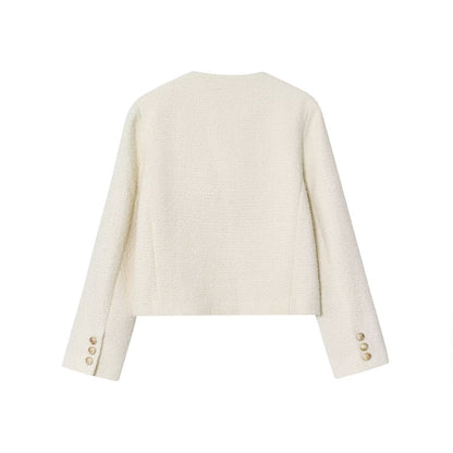 Women's Fashion Casual French Style Classic Metal Coats