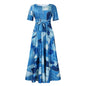 Women's Fashion Elegant Tied African Sleeve Large Dresses