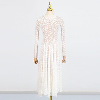 Women's Summer Niche Design Sense Beautiful Lace Slim Dresses