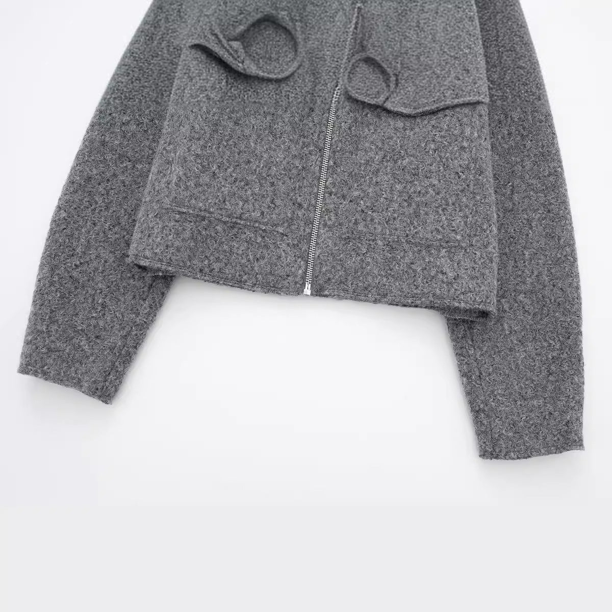 Women's Beautiful French Fashion Bead Leather Coats