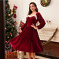 Women's Elegant Retro Christmas Party Cocktail Dress Long Dresses