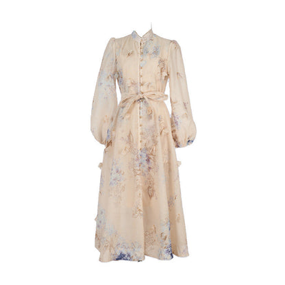 Catwalk Design Sense Hanging Flower Long Dresses