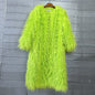 Imitation Tan Wool Extended Furry Color Coats