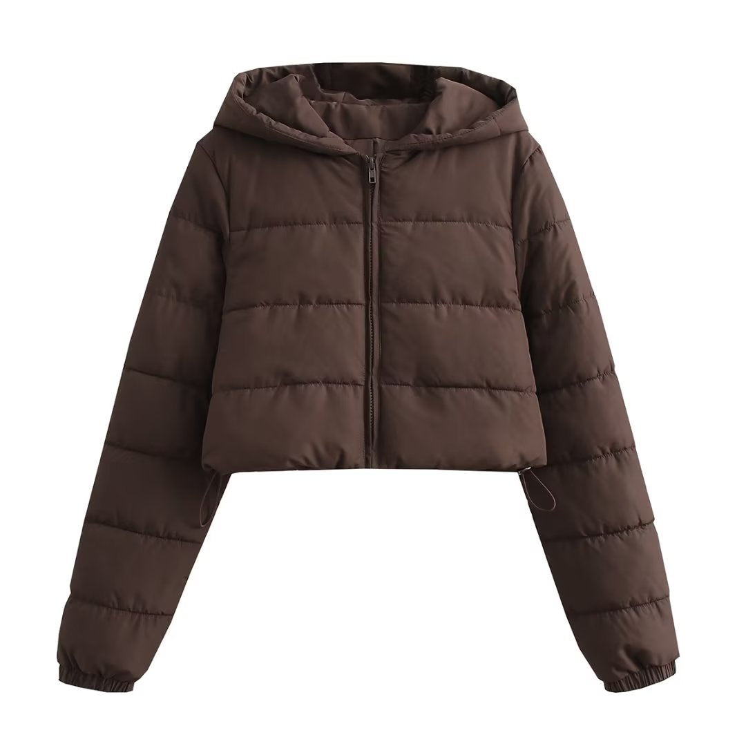 Women's French Casual Fashion Hooded Hand Plug Coats