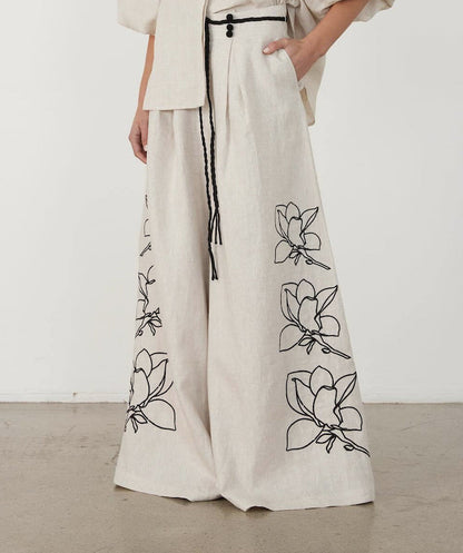 Graceful Pretty Fashion Cotton Linen Printed Suits