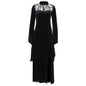Women's Patchwork Dress Sexy Slit Hollow Out Stitching Dresses