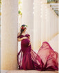 Women's Mercerized Cotton With Chiffon Floating Tail Dresses