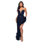 Women's Tube Sequined Feather Dress French Dresses