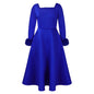 Winter Elegant Plush Decoration Large Dress Dresses
