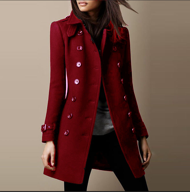 Women's Graceful Unique Hot Single Woolen Coats