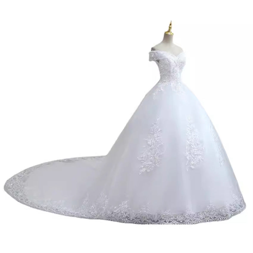 Casual Unique Slimming Trailing Dress Simple Wedding Dresses