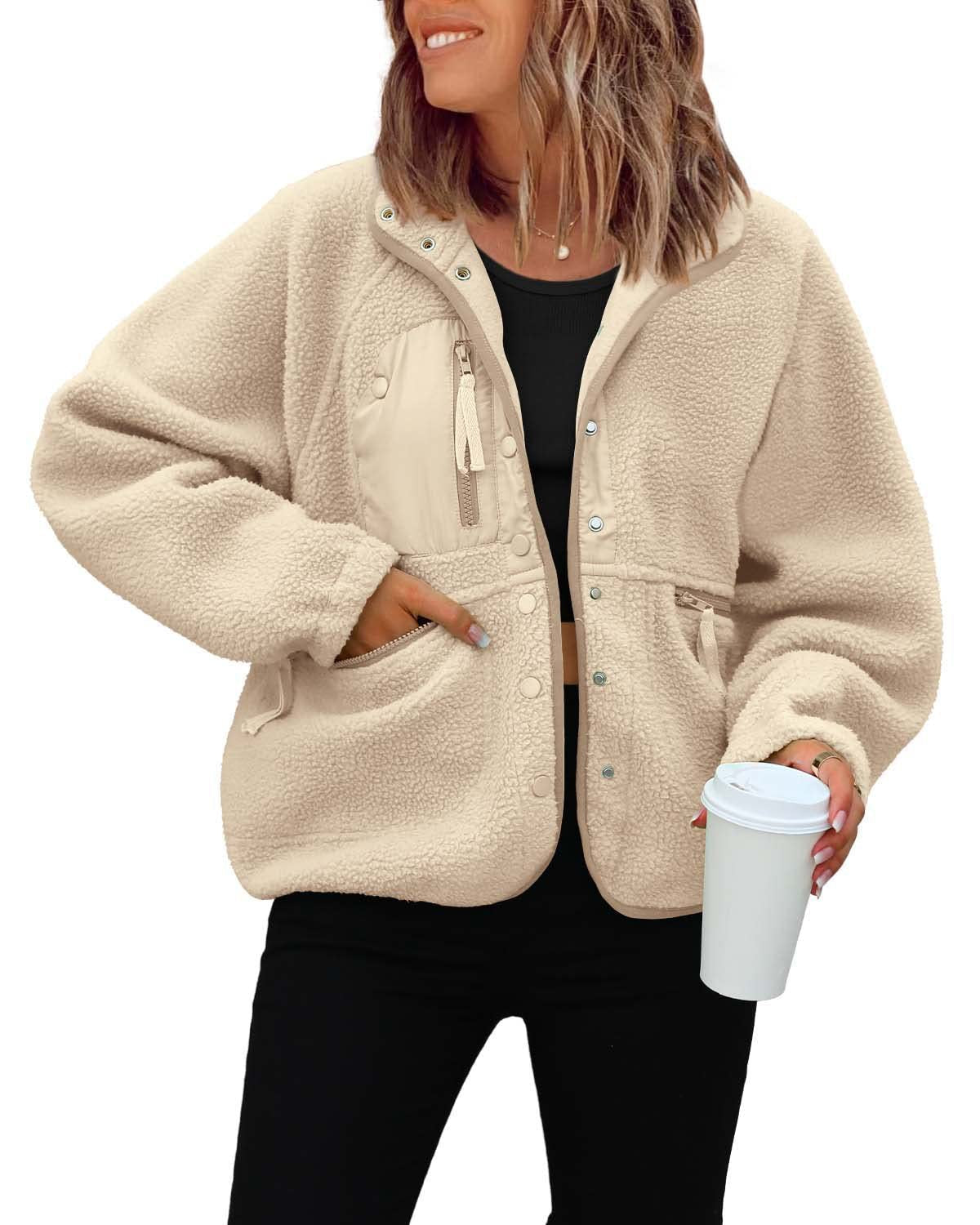 Women's Pretty Polar Fleece Sports Leisure Jackets