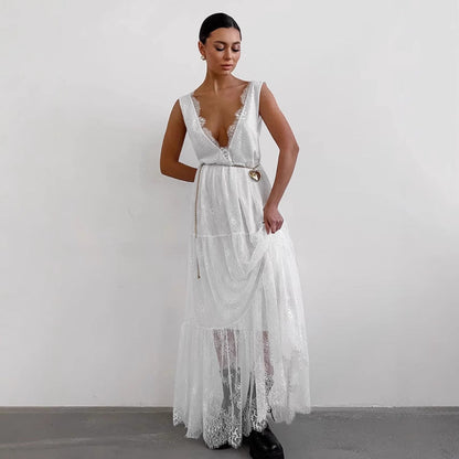 Women's Lace Dress For Summer Fashion Backless Dresses
