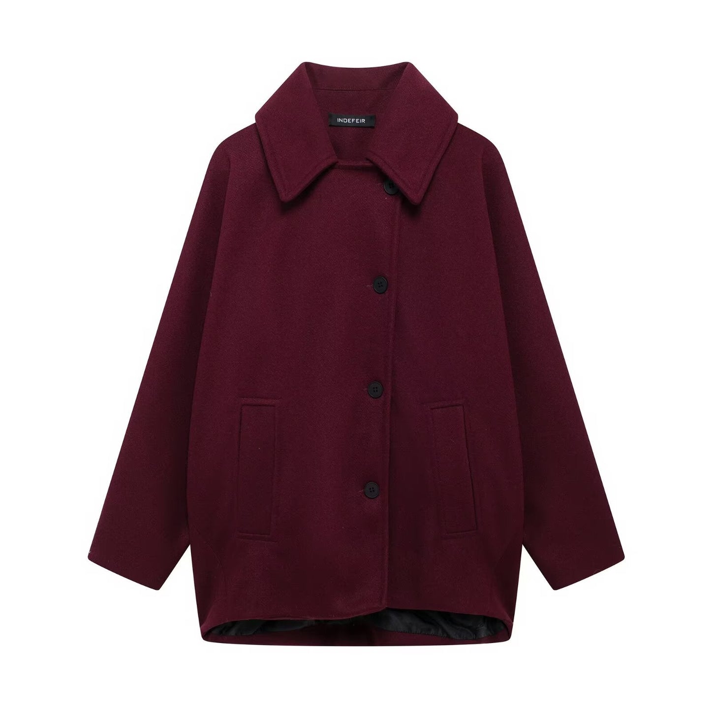 Women's Creative Wool Blend Loose Overcoat Coats