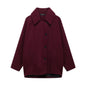 Women's Creative Wool Blend Loose Overcoat Coats