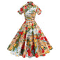 High Waist Polka-dot V Dress Performance Dresses