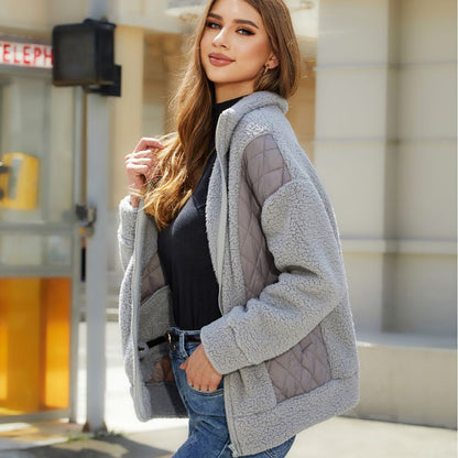 Women's Flash Veet Fashion Long Sleeve Zipper Coats