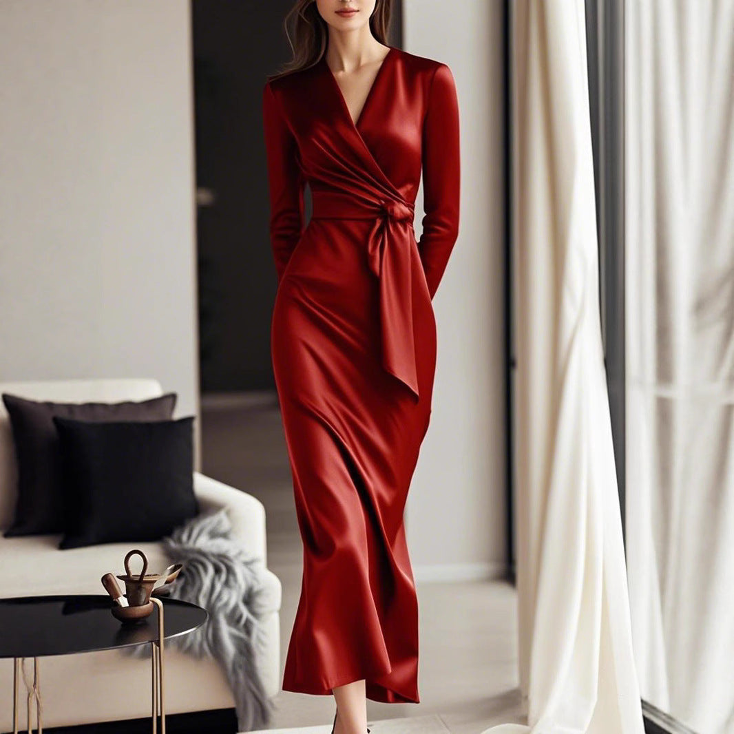 Women's Autumn Style Sexy Elegant Graceful Slim Dresses