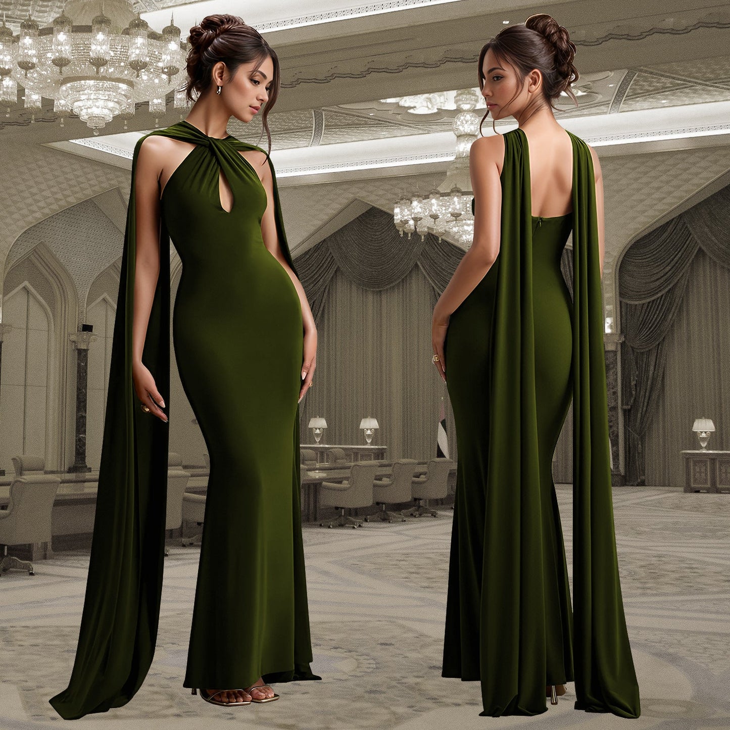 Women's Wear Casual Elegant Dress Ribbon Solid Dresses
