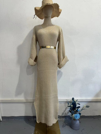 Knitted Pullover Fashionable Intellectual Long Slim Sweaters