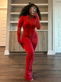 Women's Sports Leisure Sexy Tight Long-sleeved Horn Suits