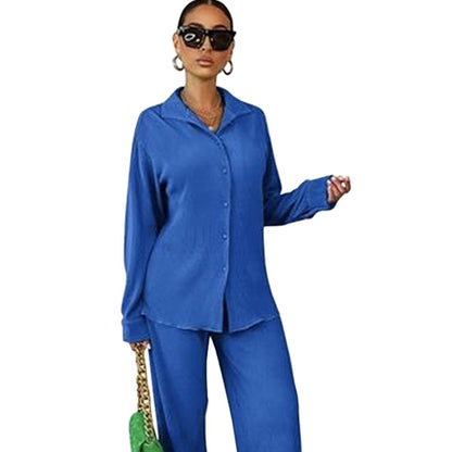 Women's Fashion Elegant Casual Solid Color Trousers Suits