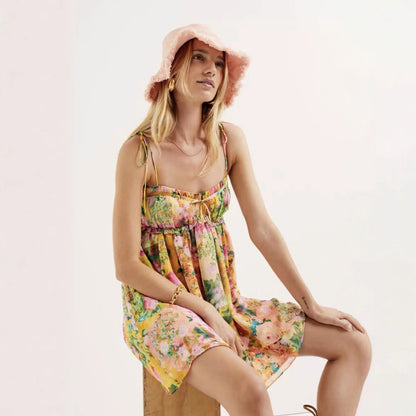 Dress French Minority Wooden Ear Chest Color Matching Dresses