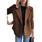 Women's Spring Fashion Temperament Wool Stitching Woolen Coats