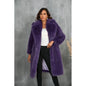 Women's Imitation Fur Overcoat Mid-length Warm Collar Coats