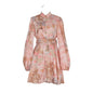 Design High Version Single-breasted Stand-up Collar Puff Sleeve Dresses