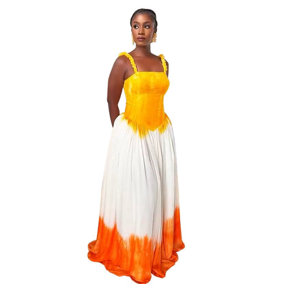 Women's Fashion Wear Loose Strap Seaside Atmosphere Dresses