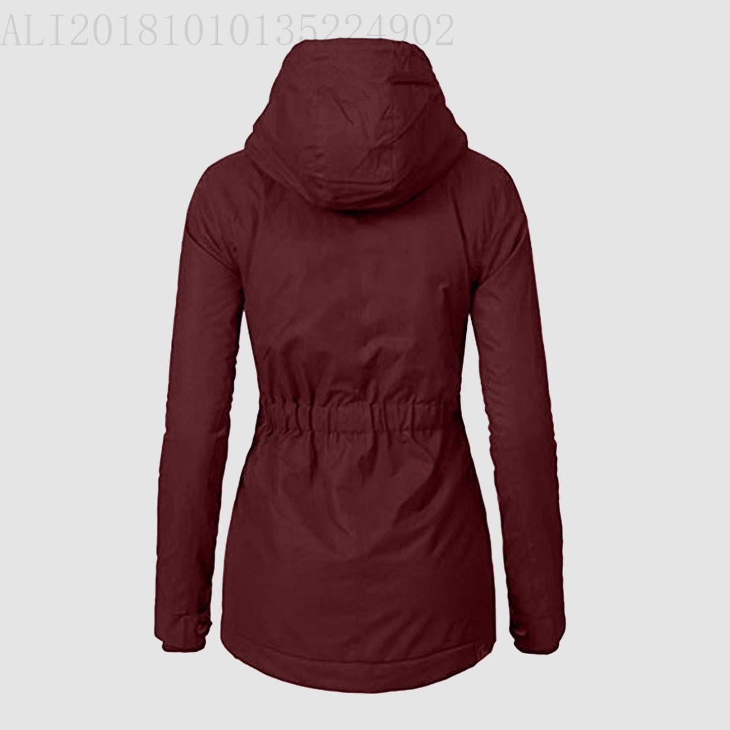 Women's Winter Quilted Cotton Parka Lamb Wool Woman Dress Coats