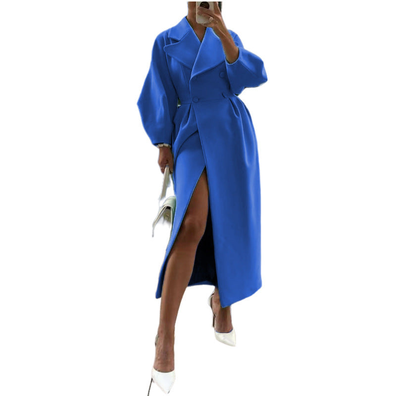 Hepburn Woolen Royal Court Style Lantern Sleeve Large Coats