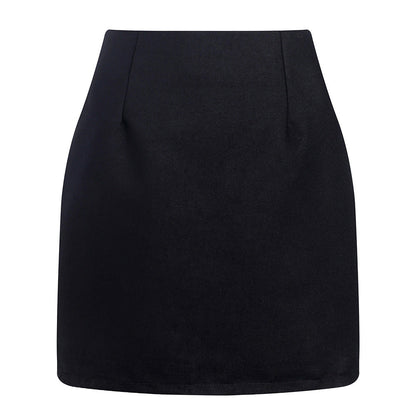 Women's High Waist Tartan Tight Pencil Wool Skirts