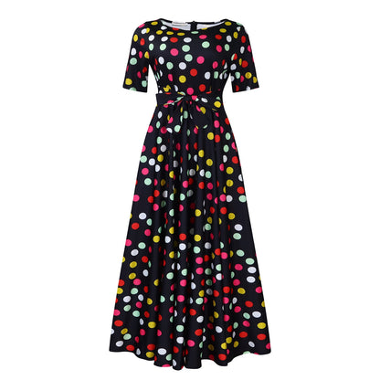 Women's Fashion Elegant Tied African Sleeve Large Dresses