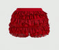Beach Hot Ruffled Wave Solid Color Shorts