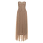 Women's Sexy Pure Desire Style Tube Cinched Waist Fashion Casual Dresses