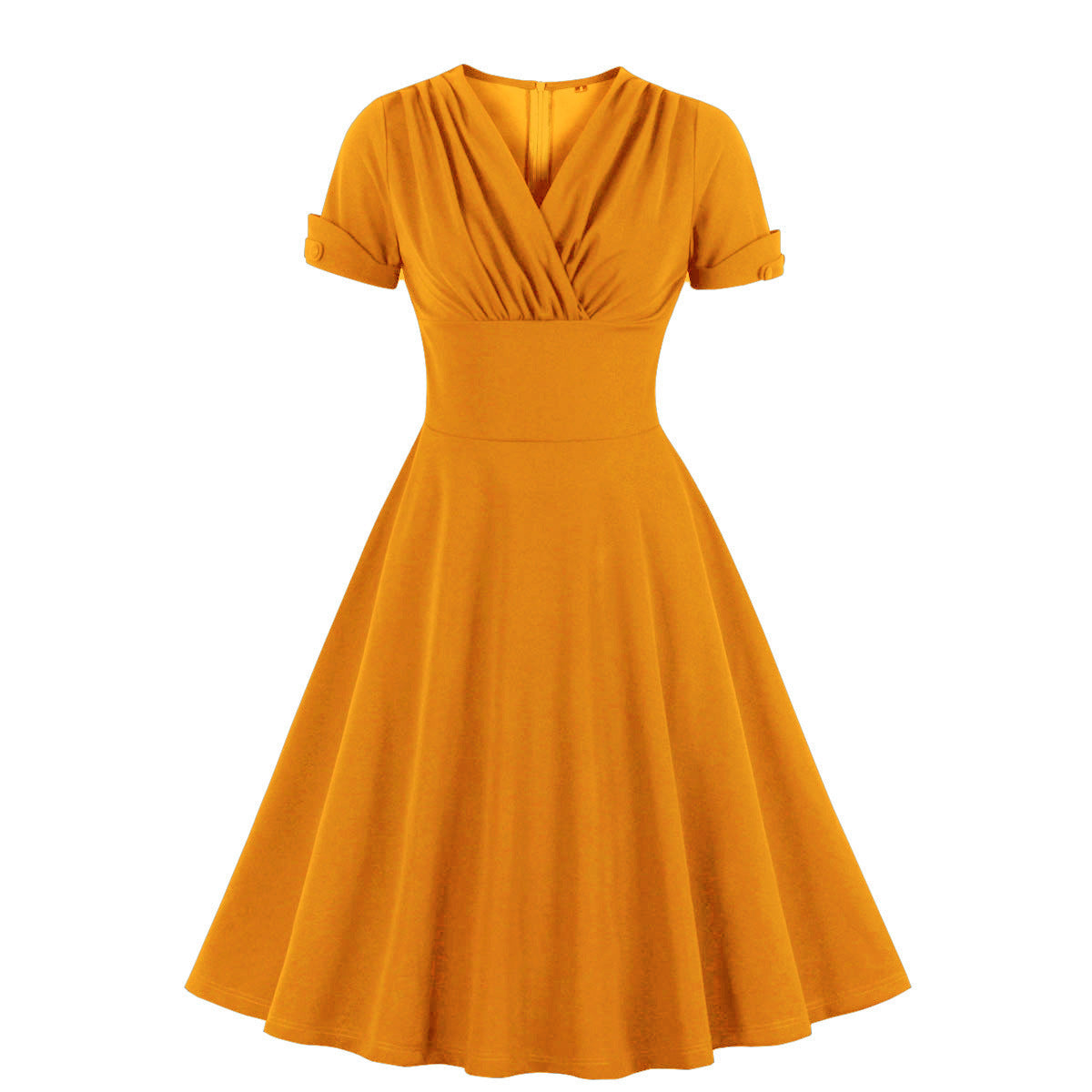 Women's Elegant Mature Waist Slimming Sleeve Retro Big Dresses
