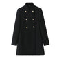 Women's Elegant Wool Blend Double-breasted Overcoat Coats