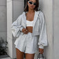 Women's Autumn Hooded Long Sleeve Loose Two-piece Suits