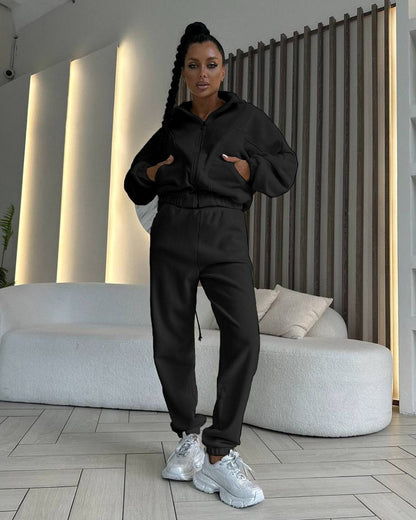 Women's Stylish Long-sleeved Casual Sports Trousers Suits