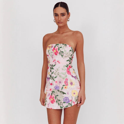 Women's Dress Slim Fit Bandeau Sling Niche Dresses