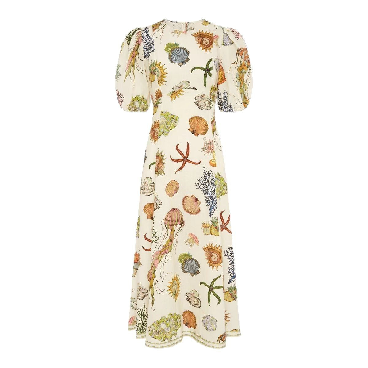 Lantern Sleeve Casual Fashion Round Neck Dresses