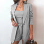 Women's Solid Color Fashion Temperament High Waist Suits