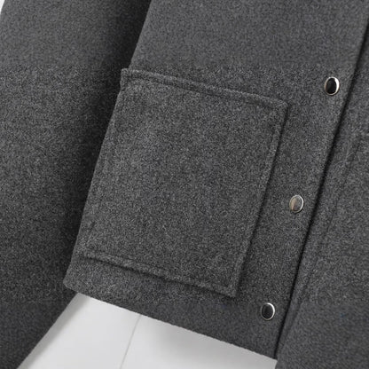 Women's Fashion Casual Versatile Stand Collar Single-breasted Coats