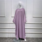Large Swing Solid Color Batwing Sleeve Dresses