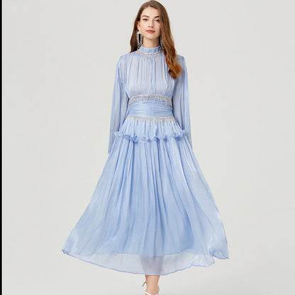 Design Fimbrilla Diamond Decorations Luminous Pleated Dresses