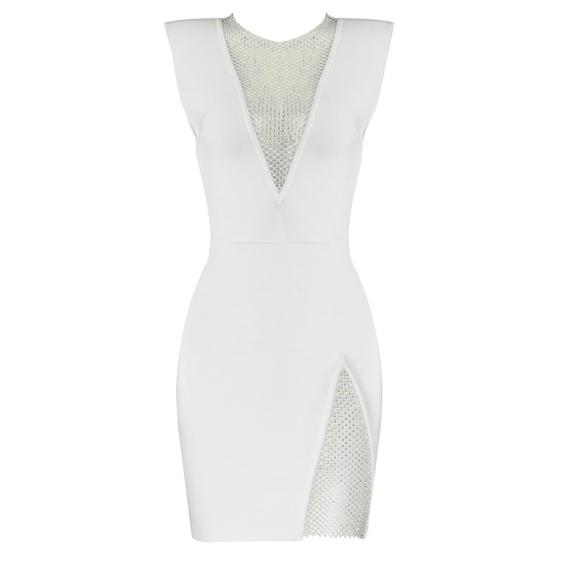 Trendy Sexy Slim Fit Net Drill Bandage Dresses