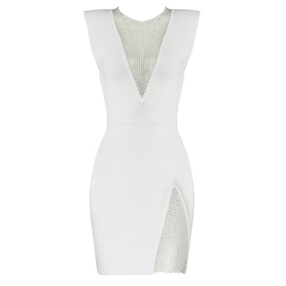 Trendy Sexy Slim Fit Net Drill Bandage Dresses